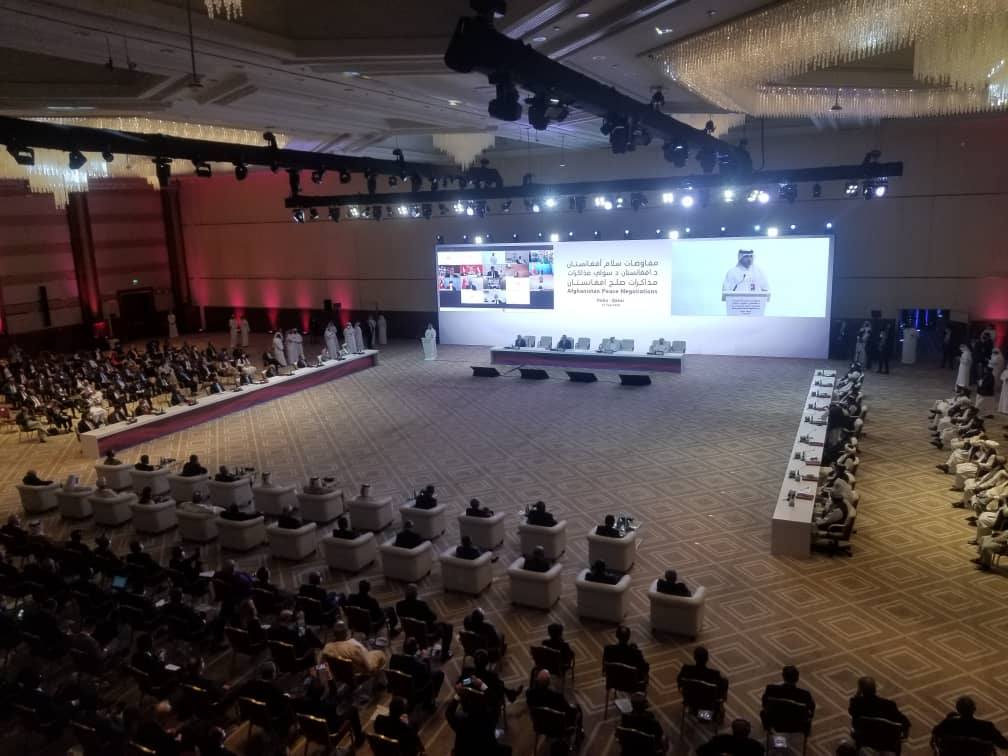 مذاکرات صلح افغانستان با سخنرانی وزیر خارجه قطر آغاز شد