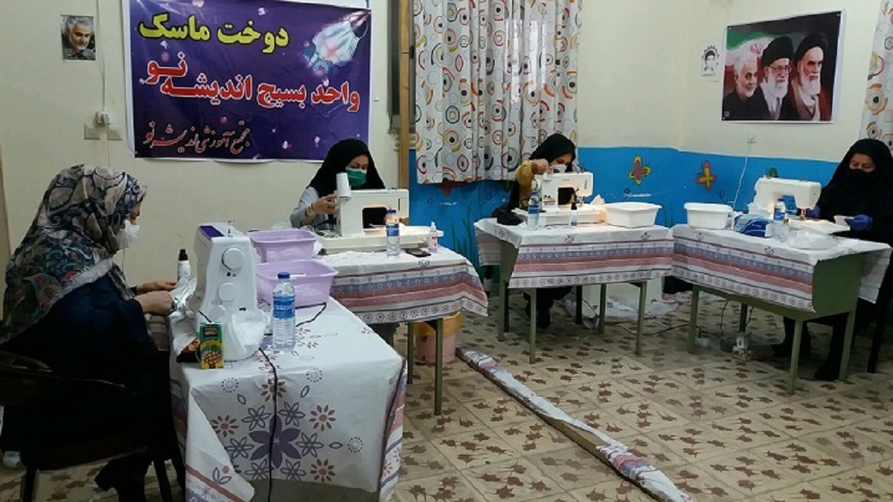 تولید و اهدای ماسک به همت دانش آموزان صومعه سرایی