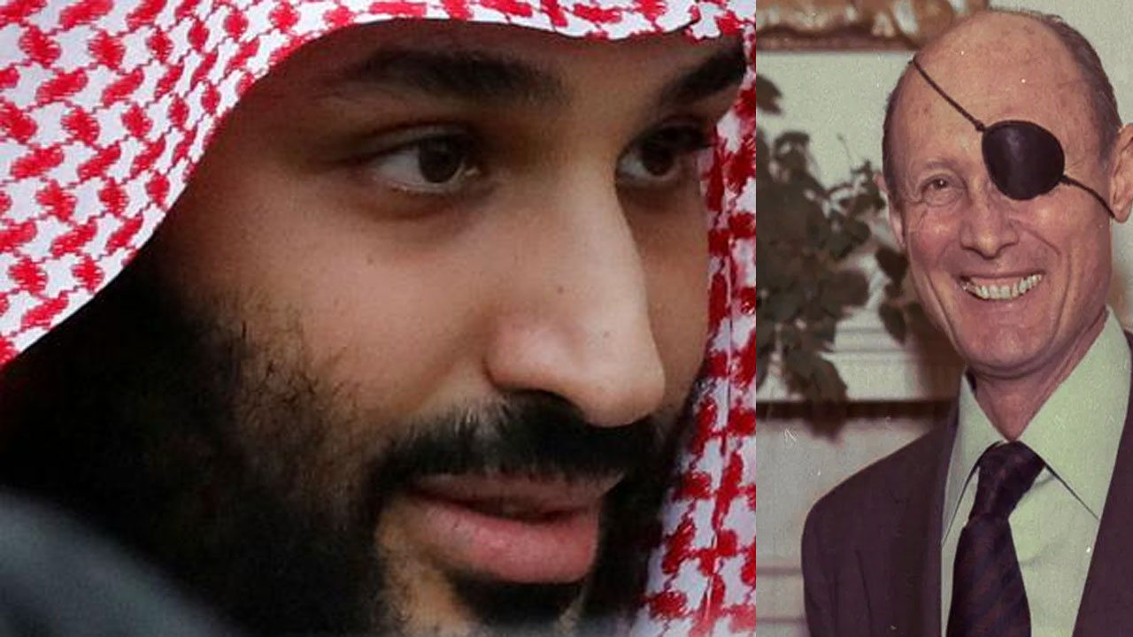 چشم‌بند موشه دایان بر صورت بن‌سلمان!