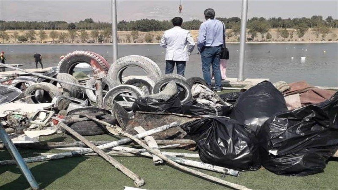 دریاچه آزادی پاکسازی شد