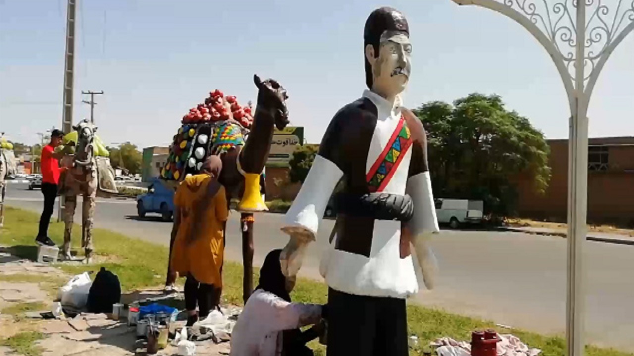 بازسازی المان‌های ورودی شهر در کاشمر + فیلم