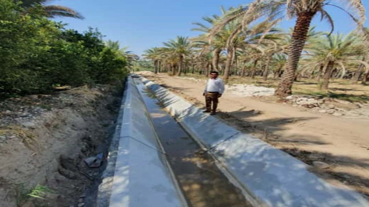 کانال آبیاری بیان در آستانه بهره برداری است/ پیشرفت بیش از ۸۰ درصدی شبکه آبیاری