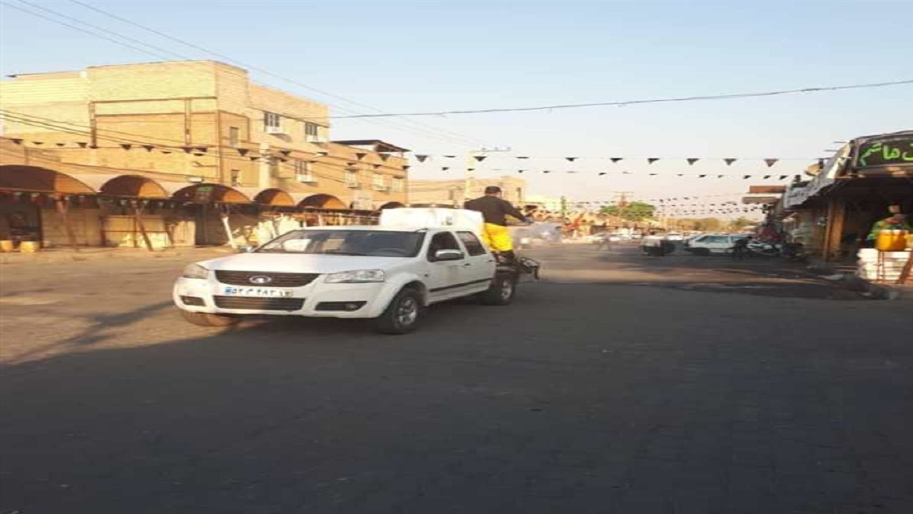 محیط هیئت‌های عزاداری نهضت آباد ضدعفونی شدند