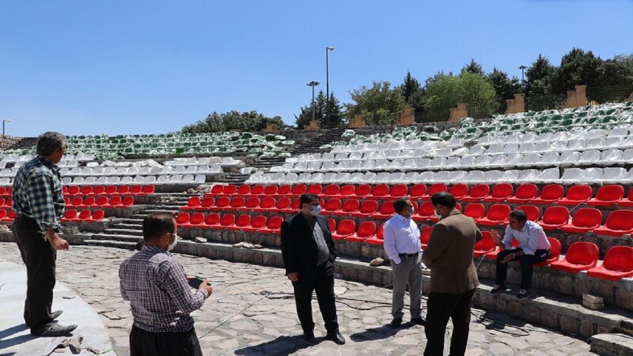 پیشرفت ۹۶ درصدی بزرگترین آمفی تئاتر غرب کشور در کامیاران