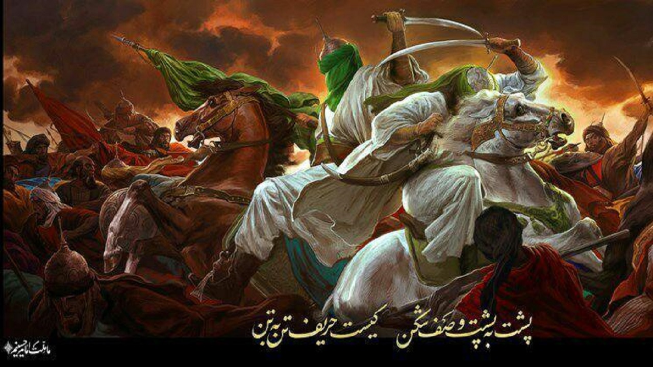 طرح عاشورایی حسن روح الامین بر دیوارنگاره میدان ولی عصر(عج)