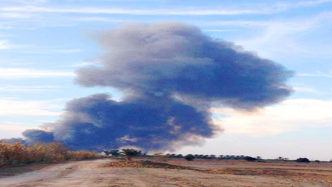 دود غلیظ آسمان تاکستان را فرا گرفت