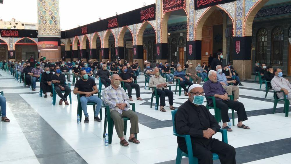 مراسم عزاداری شب هشتم محرم در حرم حضرت زینب(س) برگزار شد