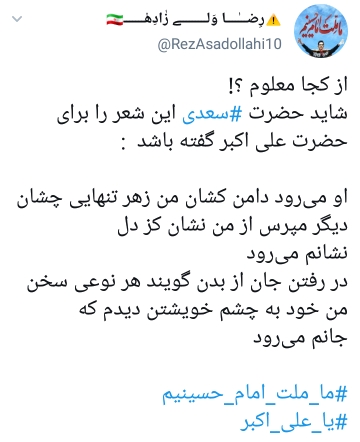 دلنوشته های کاربران بمناسبت شهادت علی اکبر