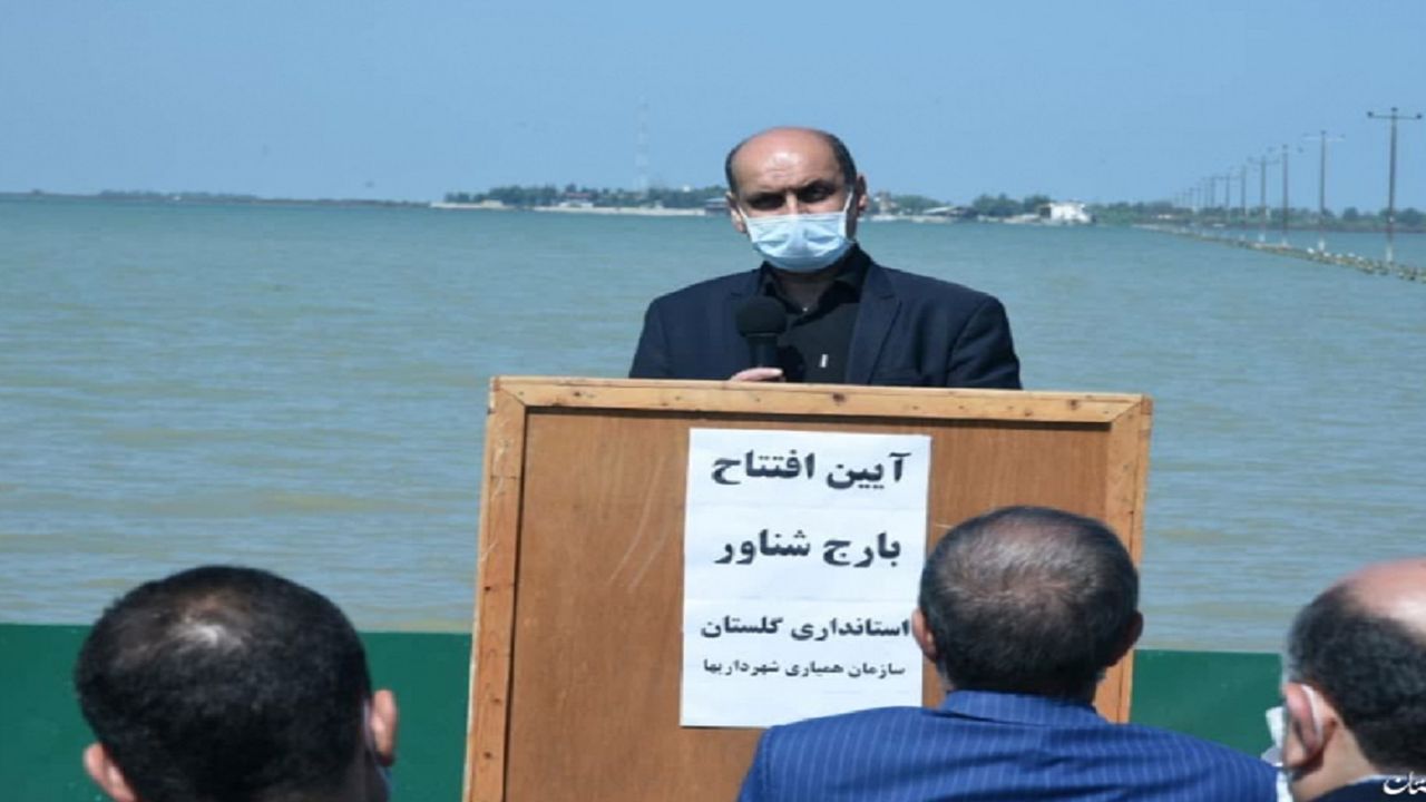 بهره برداری بارج شناور شهید سلیمانی در بندرترکمن