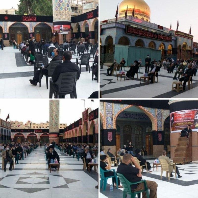 مراسم عزاداری در حرم حضرت زینب (س) با رعایت آیین&zwnj;نامه&zwnj;های بهداشتی
