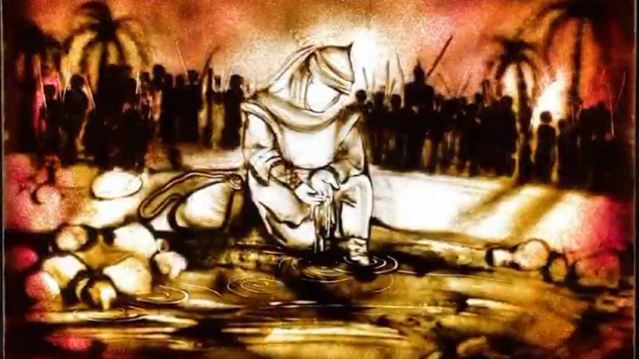 خلق شاهکاری از لحظه شهادت حضرت عباس (ع) در اینستاگرام محسن چاوشی