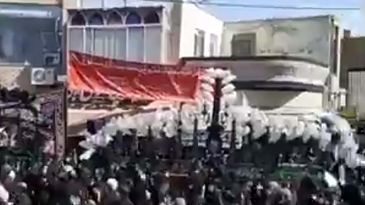 مراسم عزاداری تاسوعای حسینی در شهرضا + فیلم
