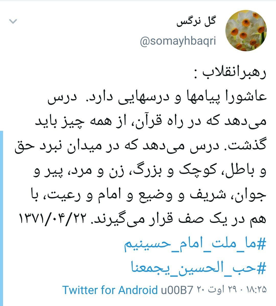 عشق یعنی سینه&zwnj;زنی، یعنی حب الحسین اجننی