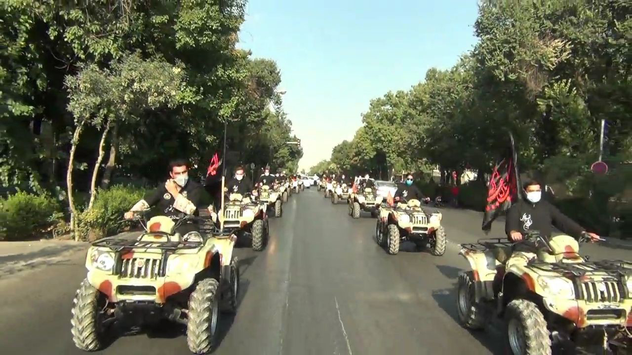 خودروپیمایی هیئت عزاداری تیپ ۵۵ هوابرد شیراز