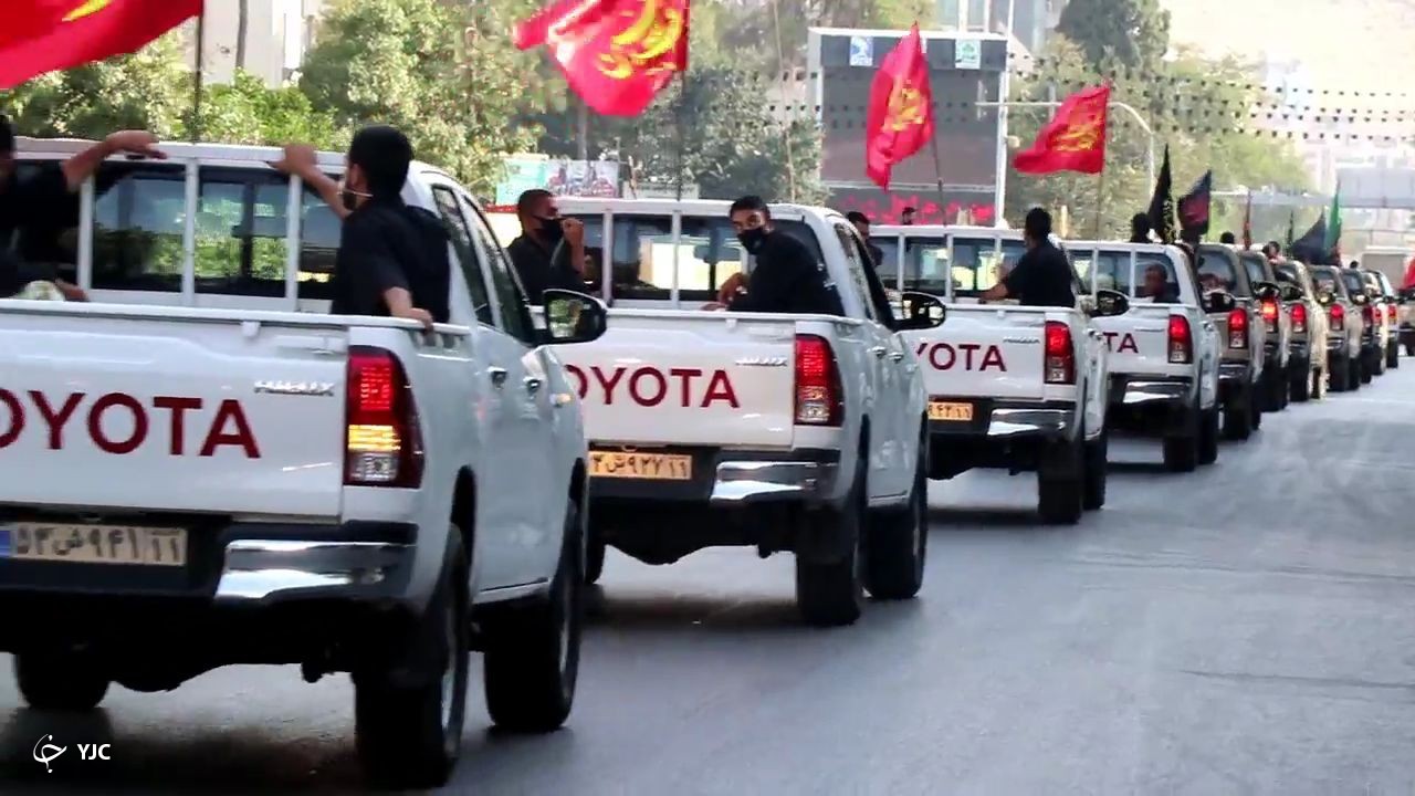 خودروپیمایی هیئت عزاداری تیپ ۵۵ هوابرد شیراز