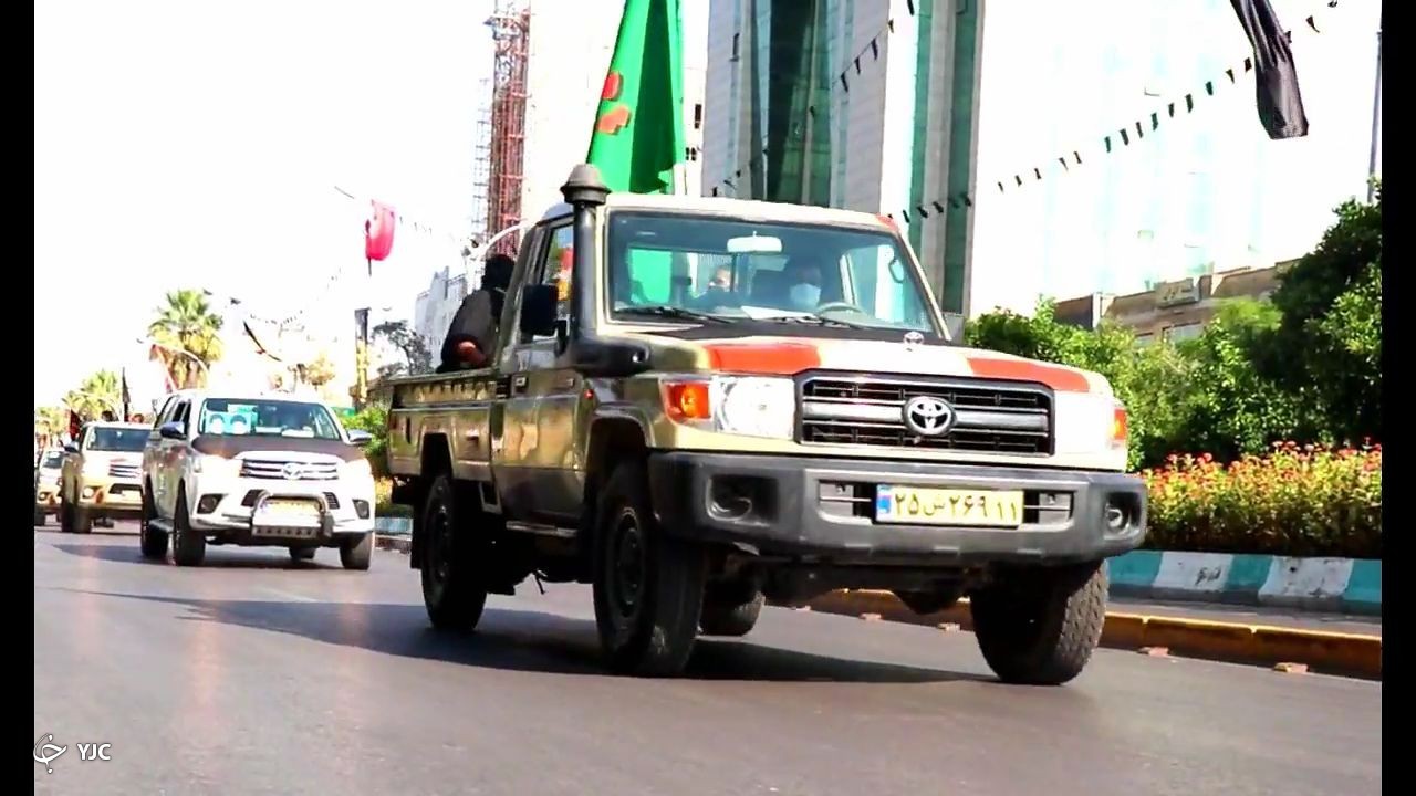 خودروپیمایی هیئت عزاداری تیپ ۵۵ هوابرد شیراز