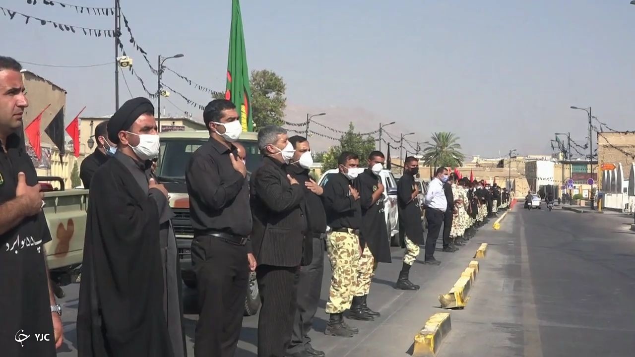 خودروپیمایی هیئت عزاداری تیپ ۵۵ هوابرد شیراز