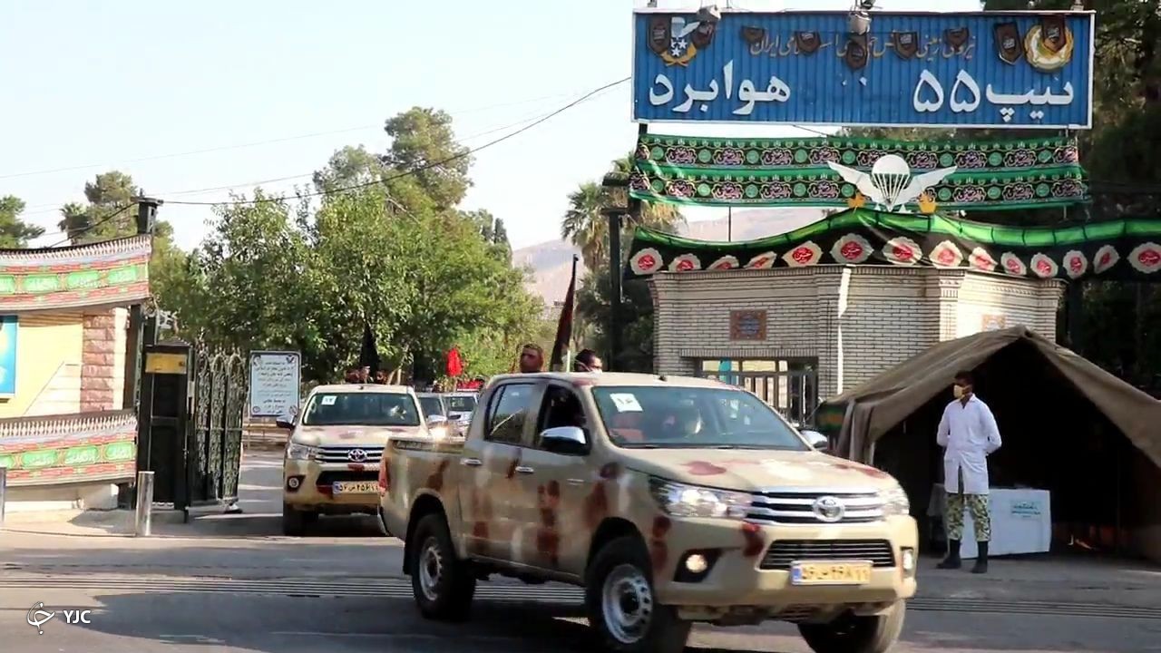 خودروپیمایی هیئت عزاداری تیپ ۵۵ هوابرد شیراز