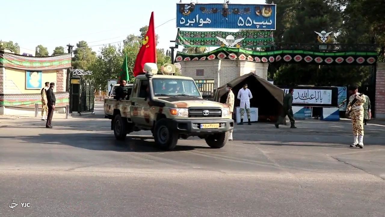 خودروپیمایی هیئت عزاداری تیپ ۵۵ هوابرد شیراز