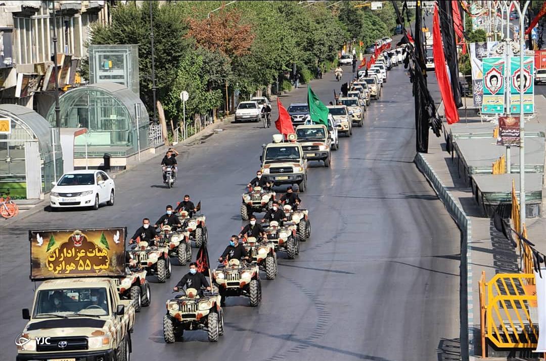 خودروپیمایی هیئت عزاداری تیپ ۵۵ هوابرد شیراز