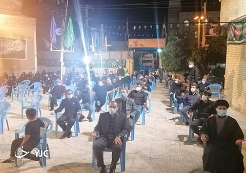 سوگواری هیئت عزاداران کوی الزهرا شهرستان کازرون در شب عاشورای حسینی