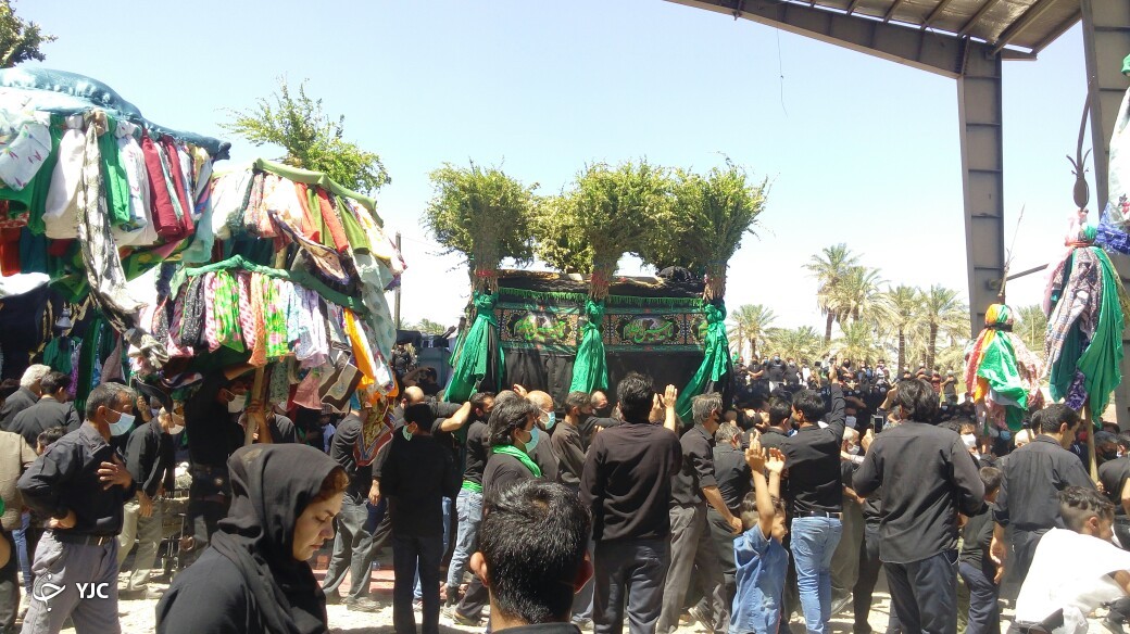 تشییع نمادین پیکر مطهر امام حسین در شهداد 