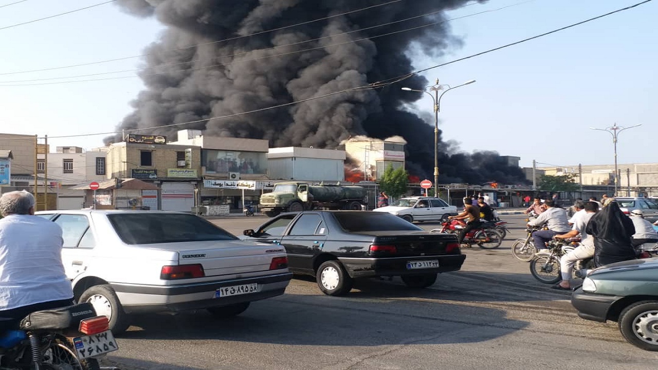 بازداشت یک نفر در خصوص حادثه آتش سوزی بازارچه ساحلی دیلم