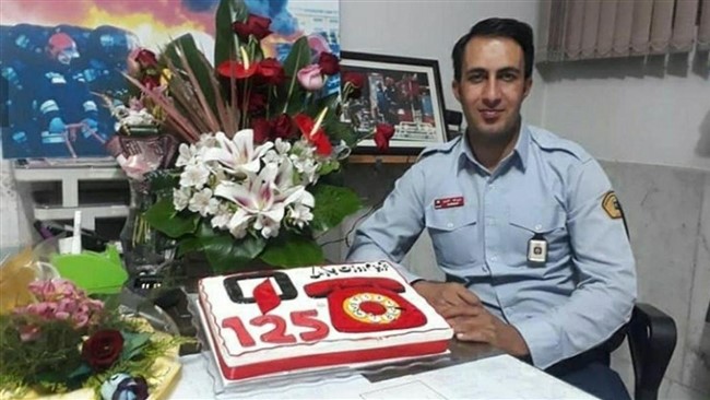 پیکر آتش نشان شهید تشییع شد
