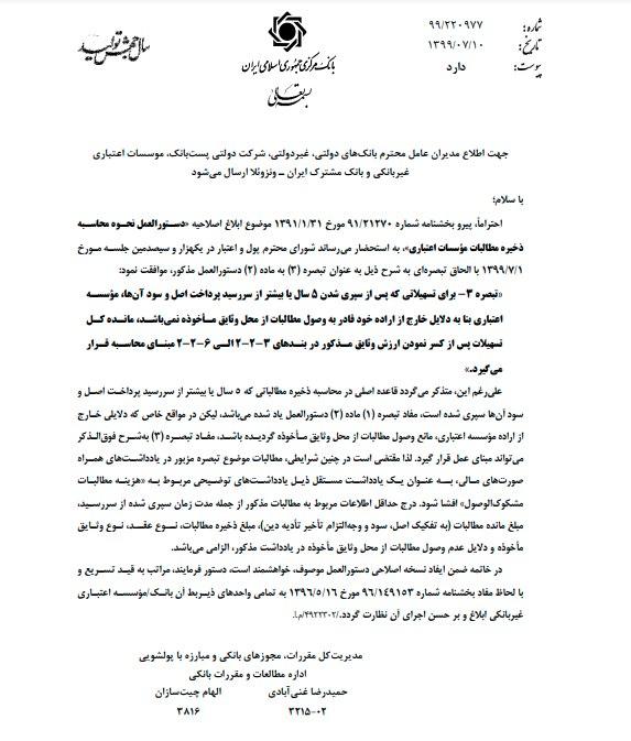 تعیین تکلیف مطالبات وصول نشده بانک&zwnj;ها بعد از گذشت ۵ سال از سررسید