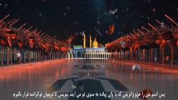 سوگواری خادمین حرم رضوی در روز اربعین + فیلم
