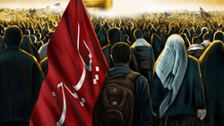 سوگواری خادمین حرم رضوی در روز اربعین + فیلم