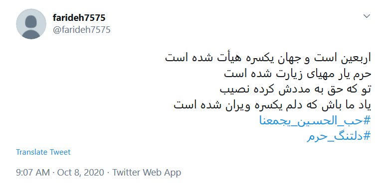 هشتگ #حب_الحسین_یجمعنا  جهانی شد