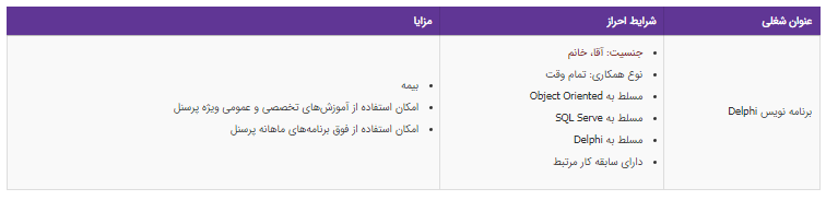 استخدام برنامه نویس در یک شرکت معتبر