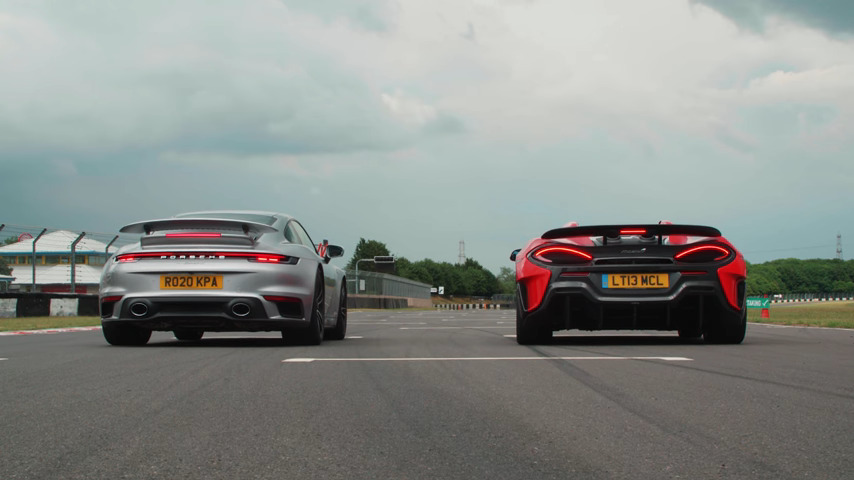 رقابت دیدنی بین پورشه 911 Turbo S و مک لارن 600LT Drag Race