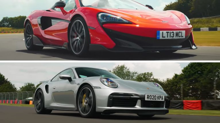 رقابت دیدنی بین پورشه 911 Turbo S و مک لارن 600LT Drag Race