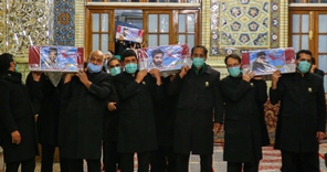 طواف پیکر شهدای خان طومان گرداگرد حرم رضوی