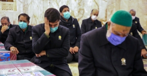 طواف پیکر شهدای خان طومان گرداگرد حرم رضوی