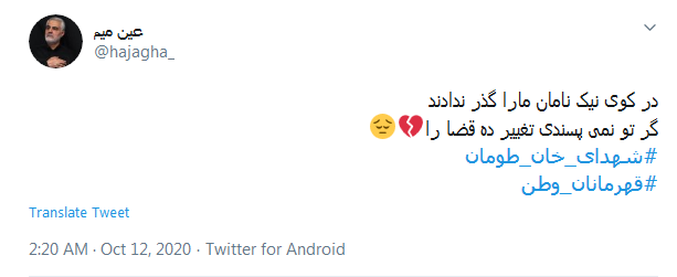 از شام بلا شهید آوردند/ همیشه به موقع میرسید #شهدای_خان_طومان