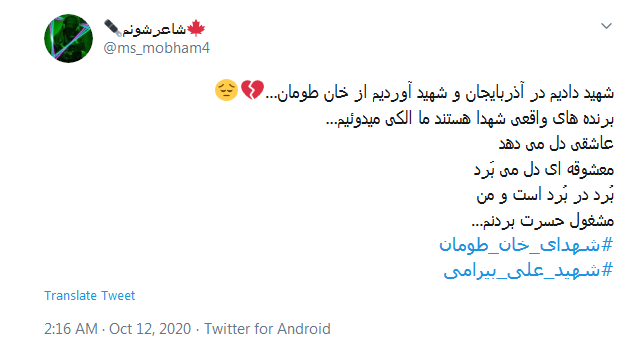 از شام بلا شهید آوردند/ همیشه به موقع میرسید #شهدای_خان_طومان