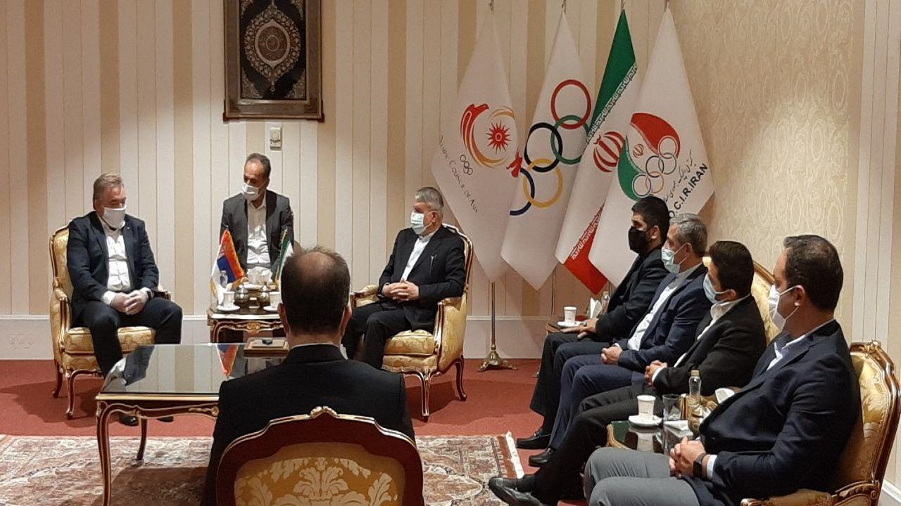 دیدار رئیس فدراسیون کشتی صربستان با صالحی امیری