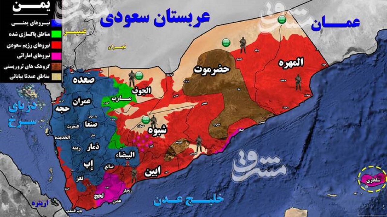 آخرین تحولات میدانی در یمن/ جزئیات عملیات گسترده ائتلاف سعودی در مرکز استان راهبردی «الجوف» + نقشه میدانی