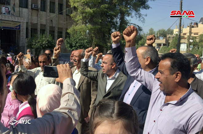 تجمع ساکنان قامشلی برای خروج نیرو&zwnj;های آمریکایی و ترکیه&zwnj;ای+ تصاویر