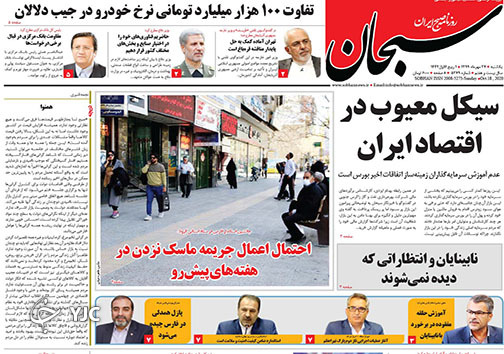 تصاویر صفحه نخست روزنامه&zwnj;های استان فارس روز پنج شنبه ۲۴ مهرماه سال ۱۳۹۹