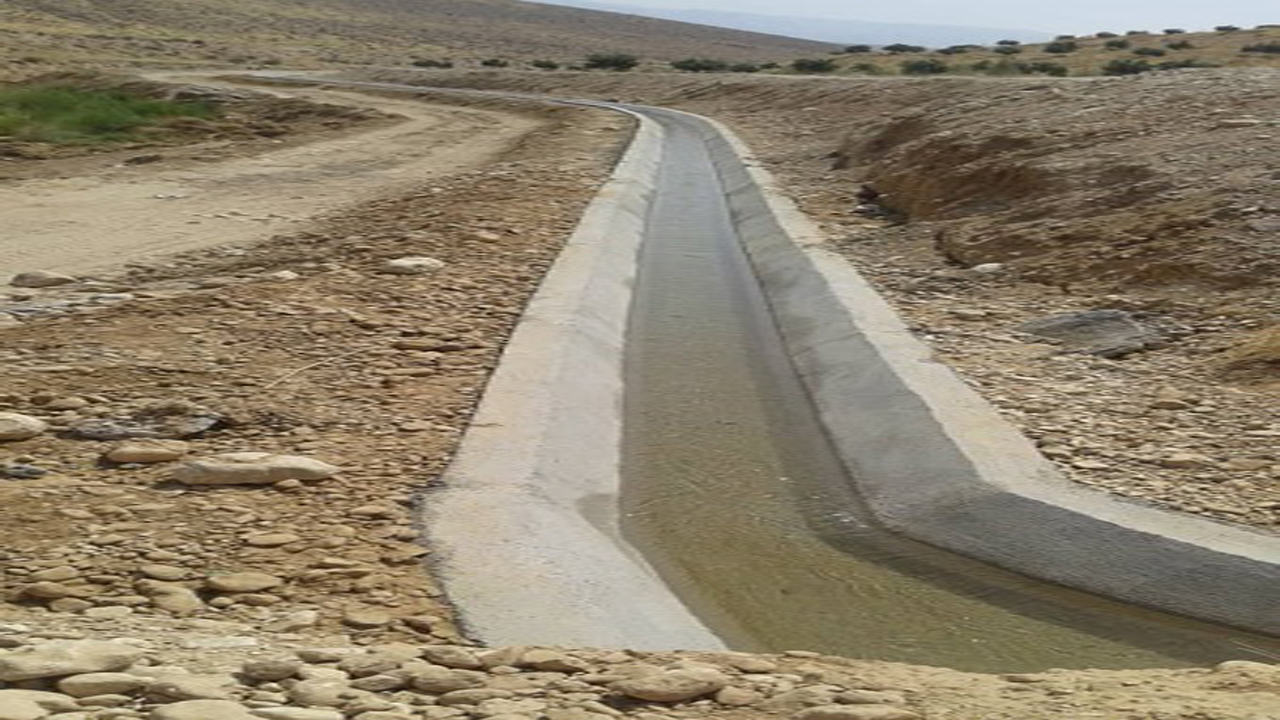 بهره برداری از کانال آبرسانی در روستای خنک خفر