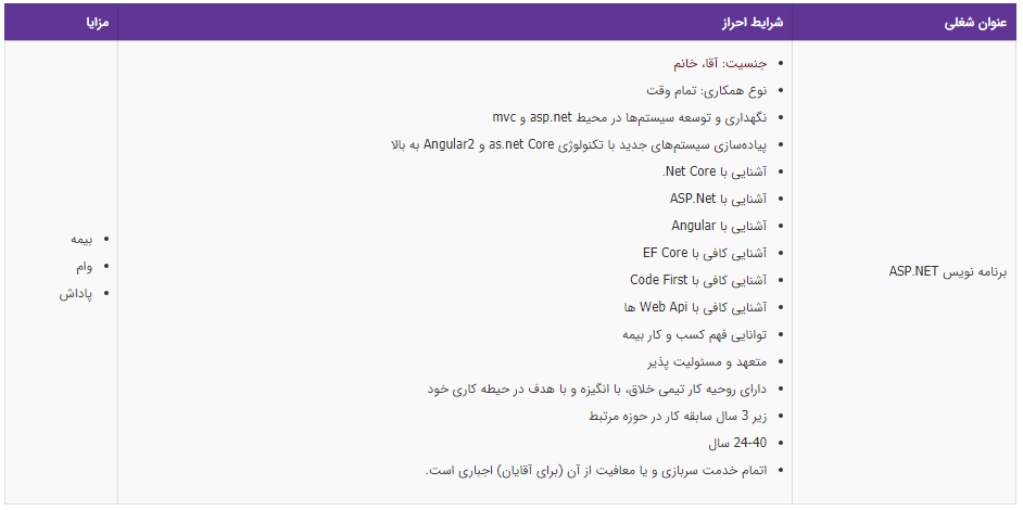استخدام برنامه نویس در یک شرکت معتبر