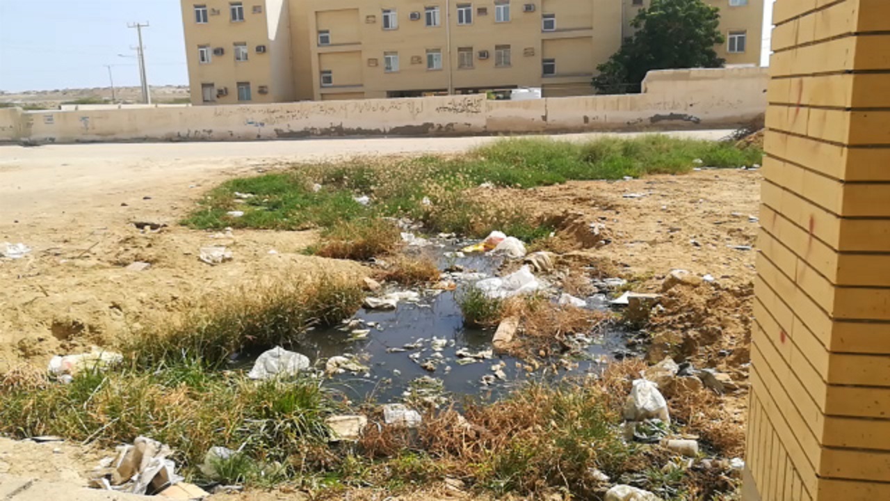 وضع اسفبار فاضلاب در معابر مسکن مهر جوانان چابهار + فیلم