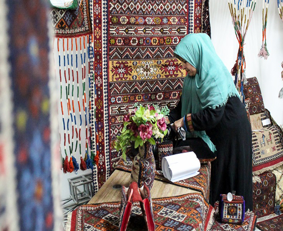 گلیم سفره کردی هنردست عشایر کرمانج خراسان شمالی