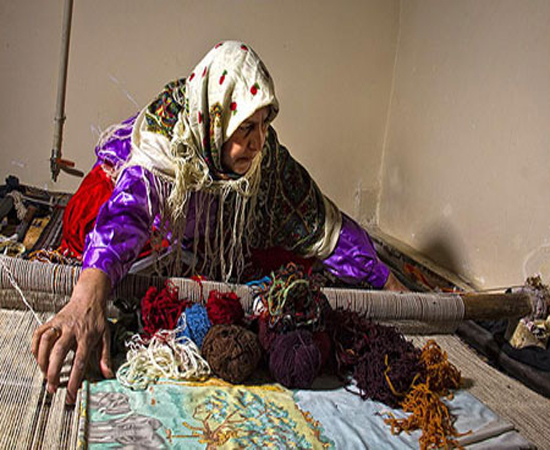 گلیم سفره کردی هنردست عشایر کرمانج خراسان شمالی