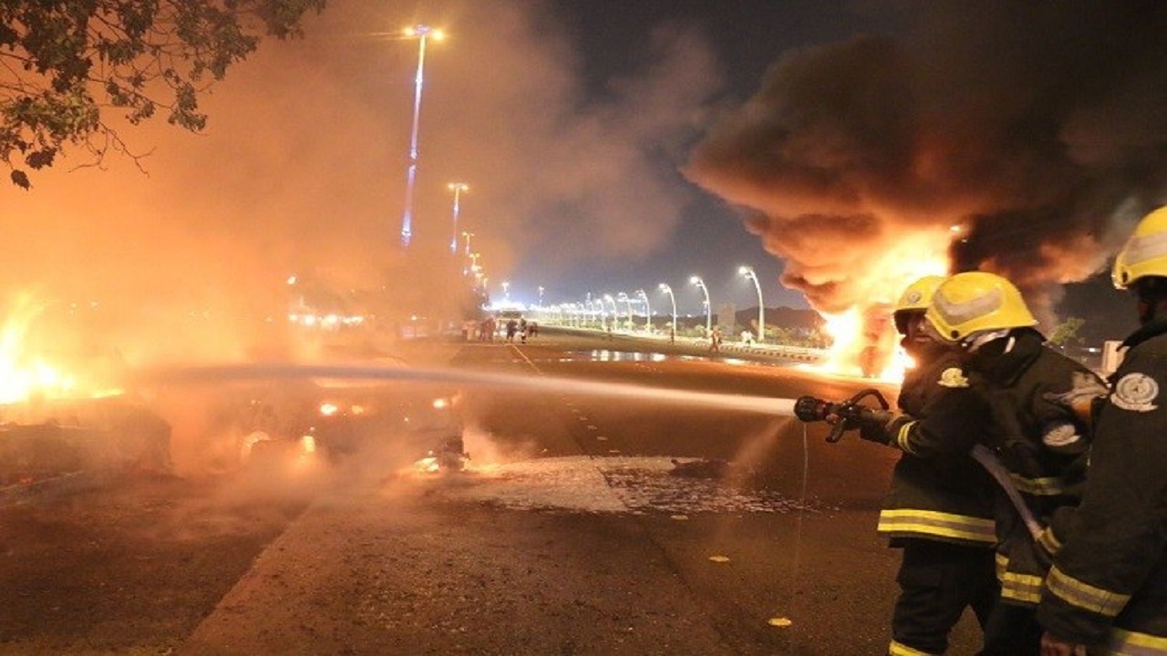 آتش‌سوزی گسترده در جنگل‌ها و مراتع جنوب عربستان