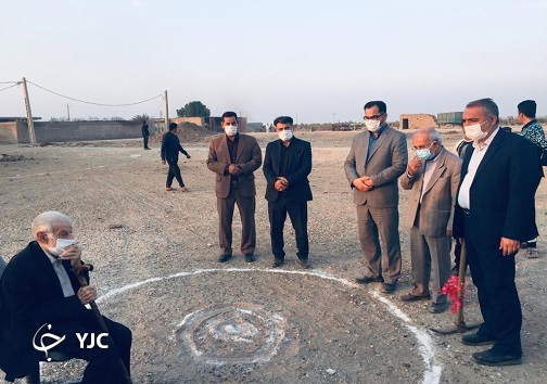 کلنگ زنی دبستان ۲ کلاسه خیرساز در روستای دب سعید اهواز